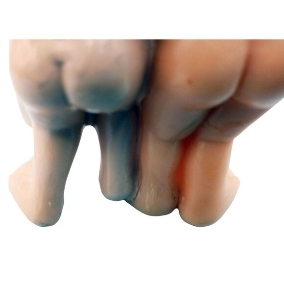 Happy Anniversary Russ Berrie Co Vintage Plastic Wedding Couple Naked Banner - Picture 7 of 11